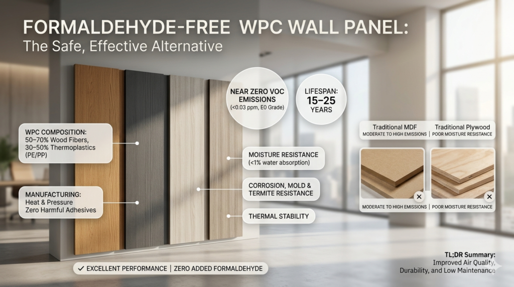Formaldehyde Free WPC Wall Panel
