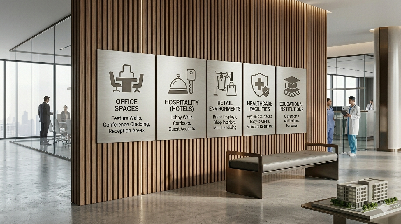 Applications of WPC Wall Panels in Commercial Interiors