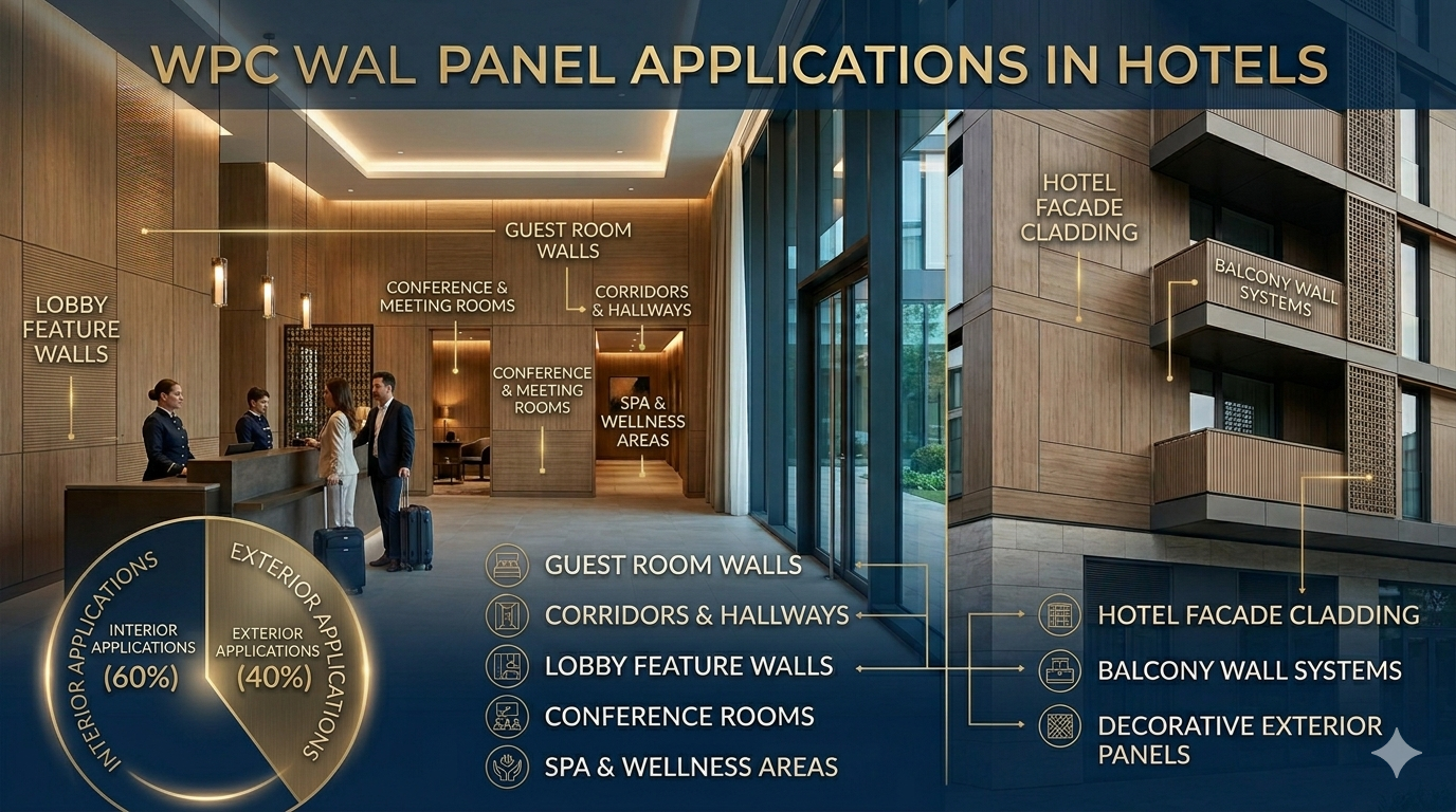 applications of WPC wall panels in hotel
