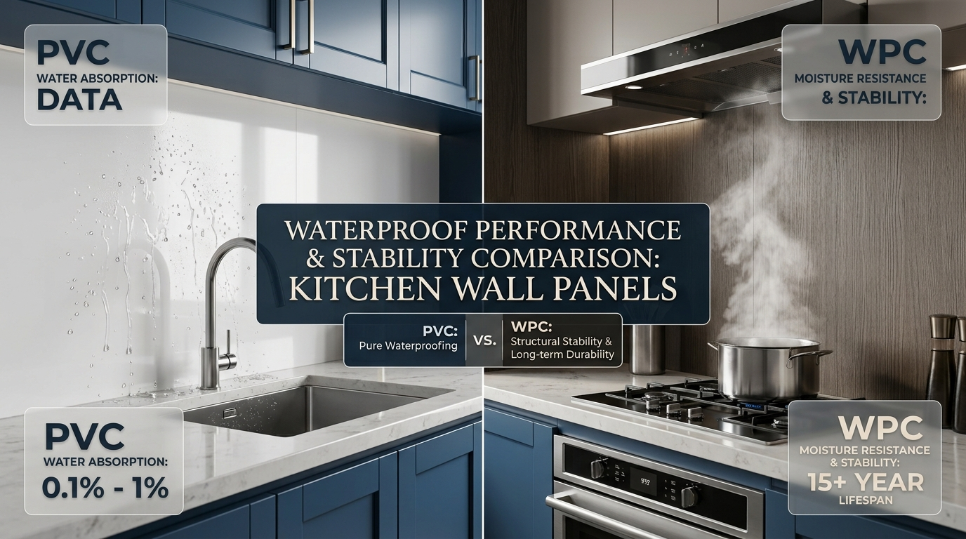 WPC or PVC Wall Panel Which Is Better for Kitchen? Complete Comparison Guide WPC or PVC Wall Panel Which Is Better for Kitchen