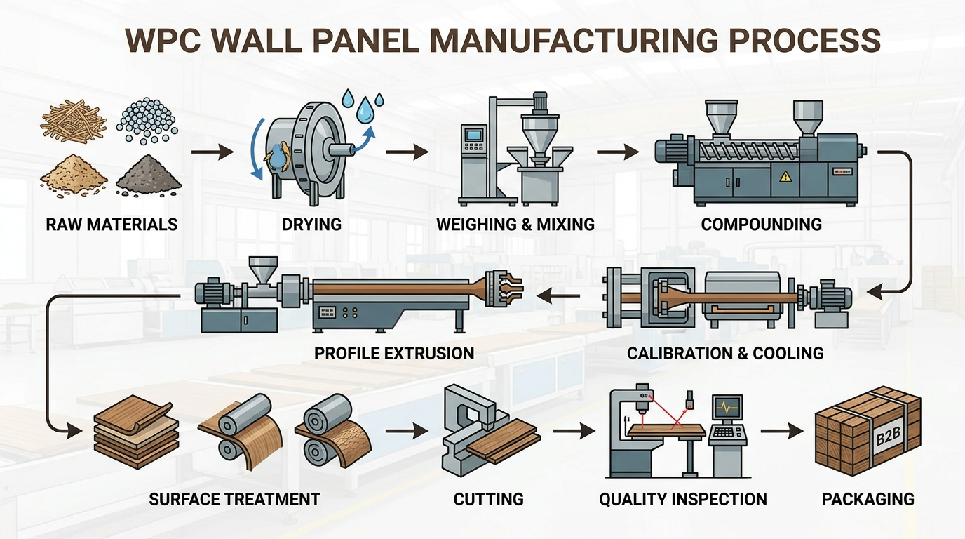 WPC Wall Panels Manufactured