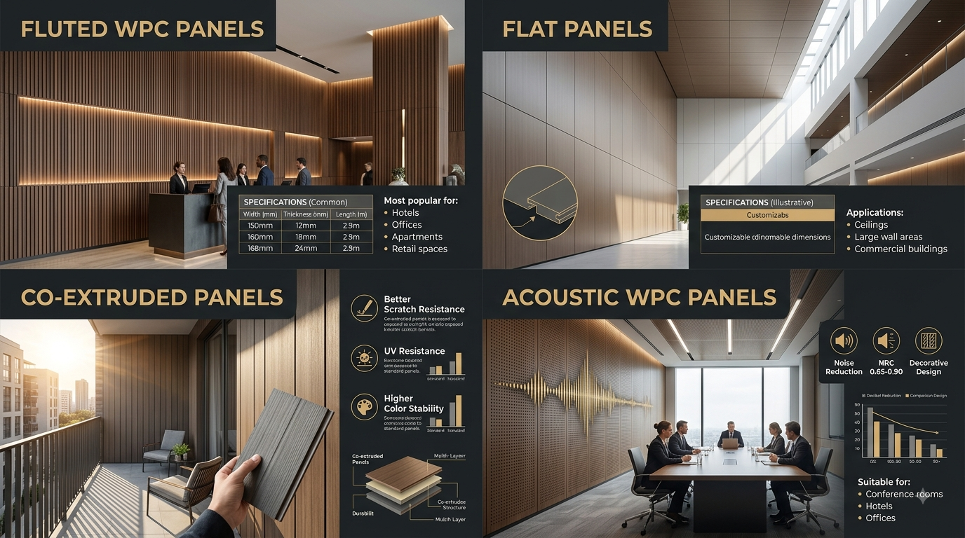 Types of Wholesale WPC Wall Panels