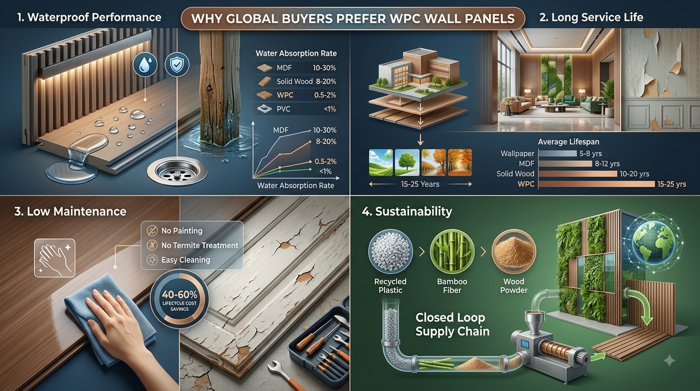 Global Buyers Prefer WPC Wall Panels